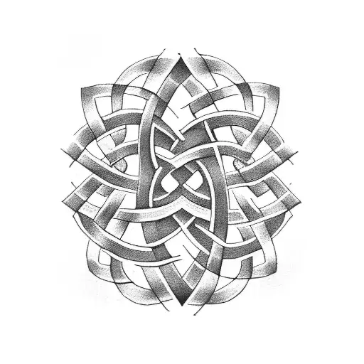 Celtic knot upper forearm  tattoo design idea
