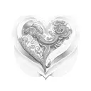 4 initials J, A , S and J. add a heart and some curls.  tattoo design idea