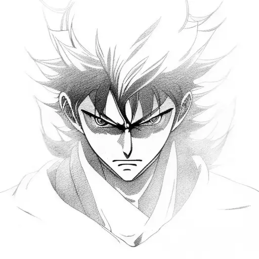 The tattoo could be of the main protagonist, Eren Yeager, looking determined and ready for battle. He could be depicted  tattoo design idea