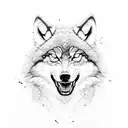 angry wolf tattoo design idea
