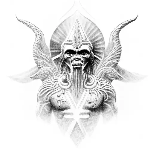 anunnaki god tattoo design idea