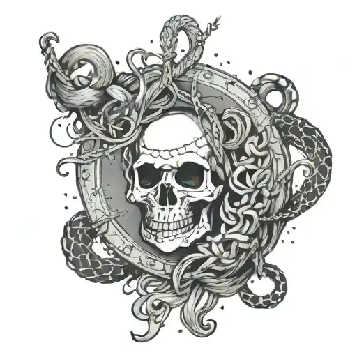losing a parent grief noose ink tattoo design idea