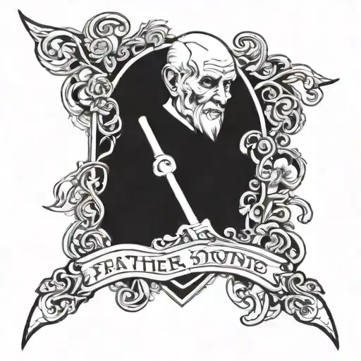 father dying tattoo design idea