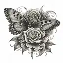 overcoming loss grief  tattoo design idea