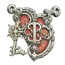 a skeleton key with the letters "P" "A" and "L" hidden in it  tattoo design idea