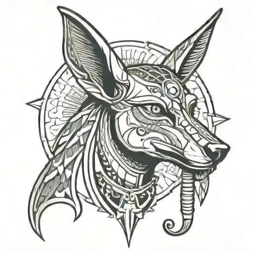Anubis ankh pris tattoo design idea