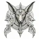 Anubis ankh pris tattoo design idea