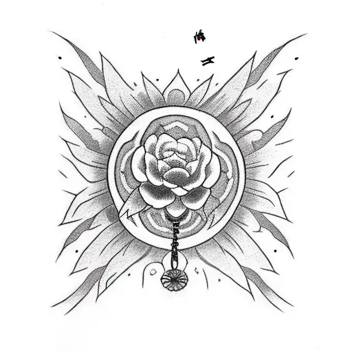 a yellow canary flying tattoo design idea