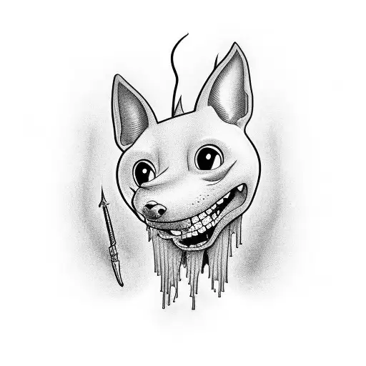 courage the cowardly dog tattoo design idea