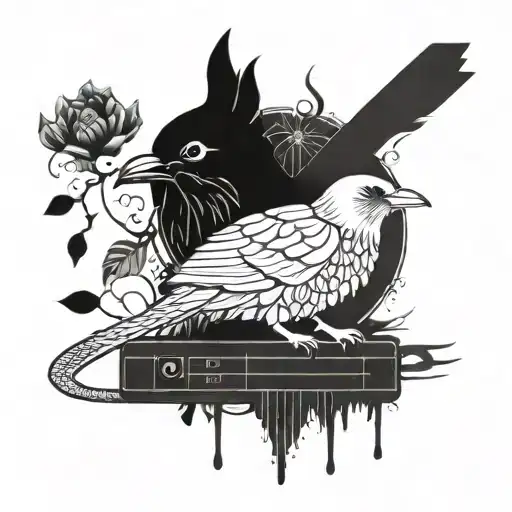 crowl and computer mouse tattoo design idea