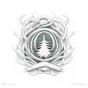 cedar branch  tattoo design idea
