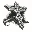 Cross + 3 Nails tattoo design idea