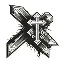 Cross + 3 Nails tattoo design idea