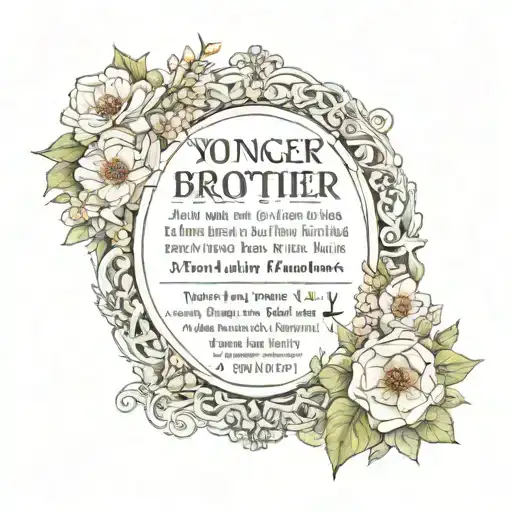 younger brother memorial September April December  tattoo design idea