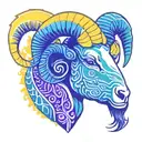 ram head tattoo design idea