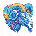 ram head tattoo design idea