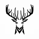 A male deer silhouette with the saying "may i stand unshaken" from red dead redemption 2 tattoo design idea