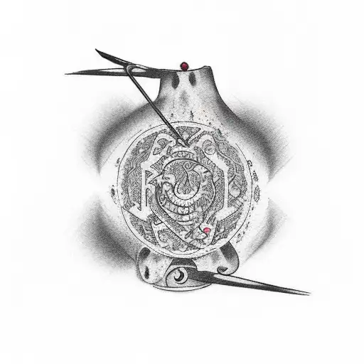 man in gallow  tattoo design idea