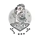 man in gallow  tattoo design idea