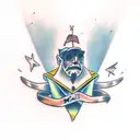 man in gallow  tattoo design idea