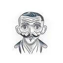 man in gallow  tattoo design idea