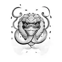 snake red eyes  tattoo design idea