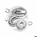 snake red eyes  tattoo design idea