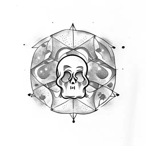 MUSHROOM CLOUD, SKULL tattoo design idea