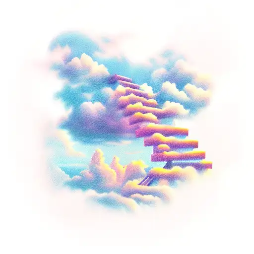 Heaven Stairs, Clouds tattoo design idea