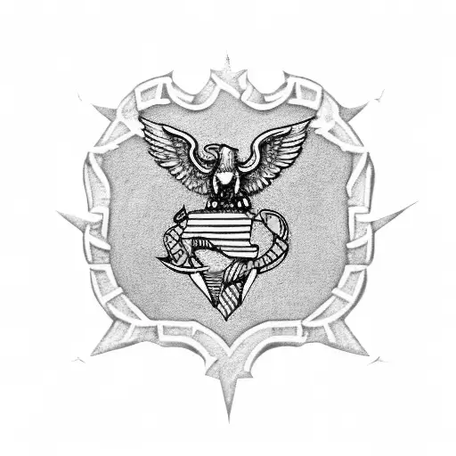 american flag 1776 USMC  tattoo design idea
