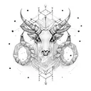 Capricorn constellation half sleeve  tattoo design idea