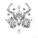 Capricorn constellation half sleeve  tattoo design idea