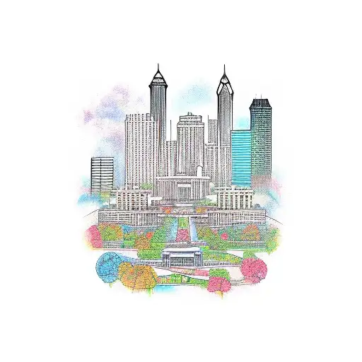 city of Atlanta  tattoo design idea