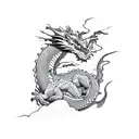 sleeping dragon mountains  tattoo design idea