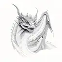 sleeping dragon mountains  tattoo design idea