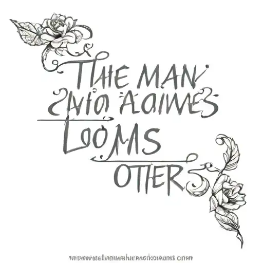 hey chatgpt can u make a tattoo sample on a bases of this proverb ' The man who blames others has a long way in his jour tattoo design idea