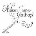 hey chatgpt can u make a tattoo sample on a bases of this proverb ' The man who blames others has a long way in his jour tattoo design idea