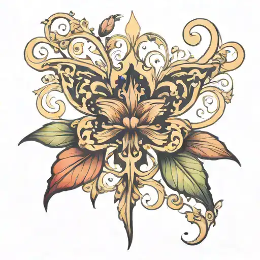 fleur de vie  tattoo design idea