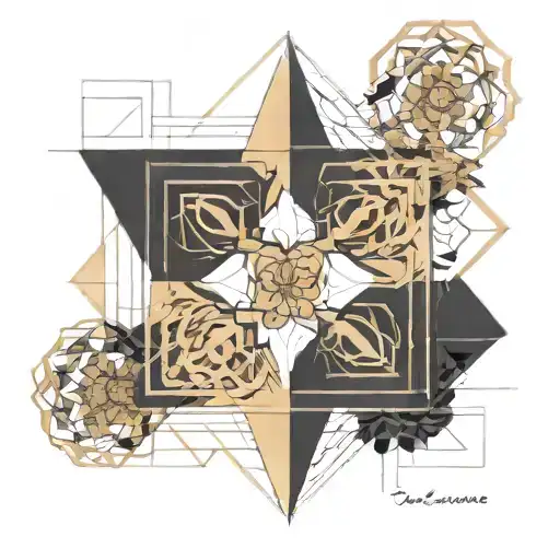 fleur de vie + nombre d'or + énergie + protection tattoo design idea