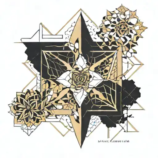 fleur de vie + nombre d'or + énergie + protection tattoo design idea