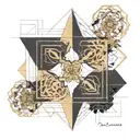 fleur de vie + nombre d'or + énergie + protection tattoo design idea