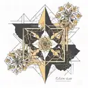 fleur de vie + nombre d'or + énergie + protection tattoo design idea