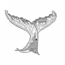 a whale tail tattoo design idea