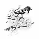 magpies & v-xi-xvii & xii-ix-xxi & Washington dc & cherry blossoms & sleeve tattoo design idea