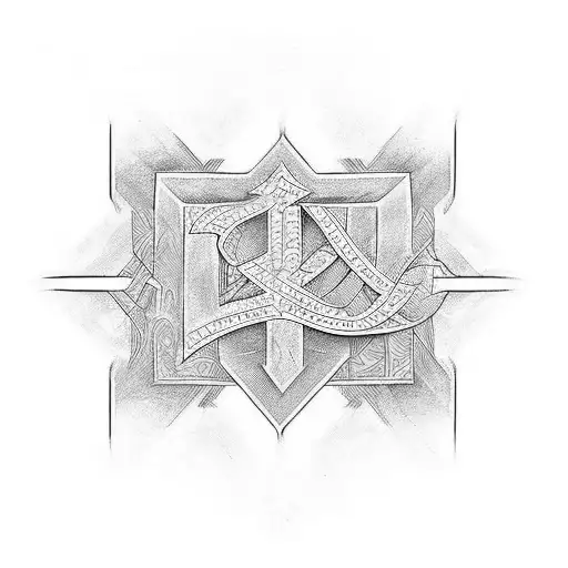 anagram with the letters t p tattoo design idea