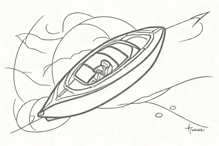speed boat  tattoo design idea