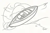 speed boat  tattoo design idea