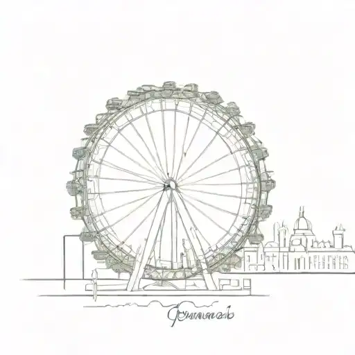 funk congress panoramic london eye tattoo design idea