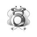 kettlebell with number 58 tattoo design idea