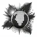 disco ball tattoo design idea
